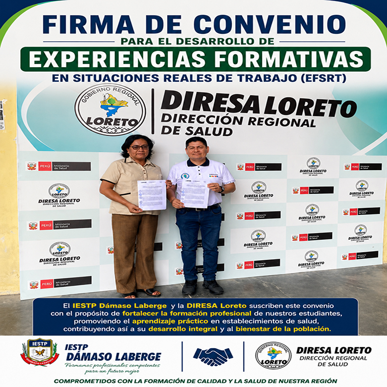 Firma de Convenio IESTP Dámaso Laberge – DIRESA